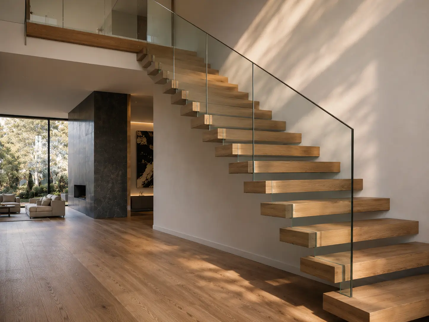 Beautiful stairs and wooden floors